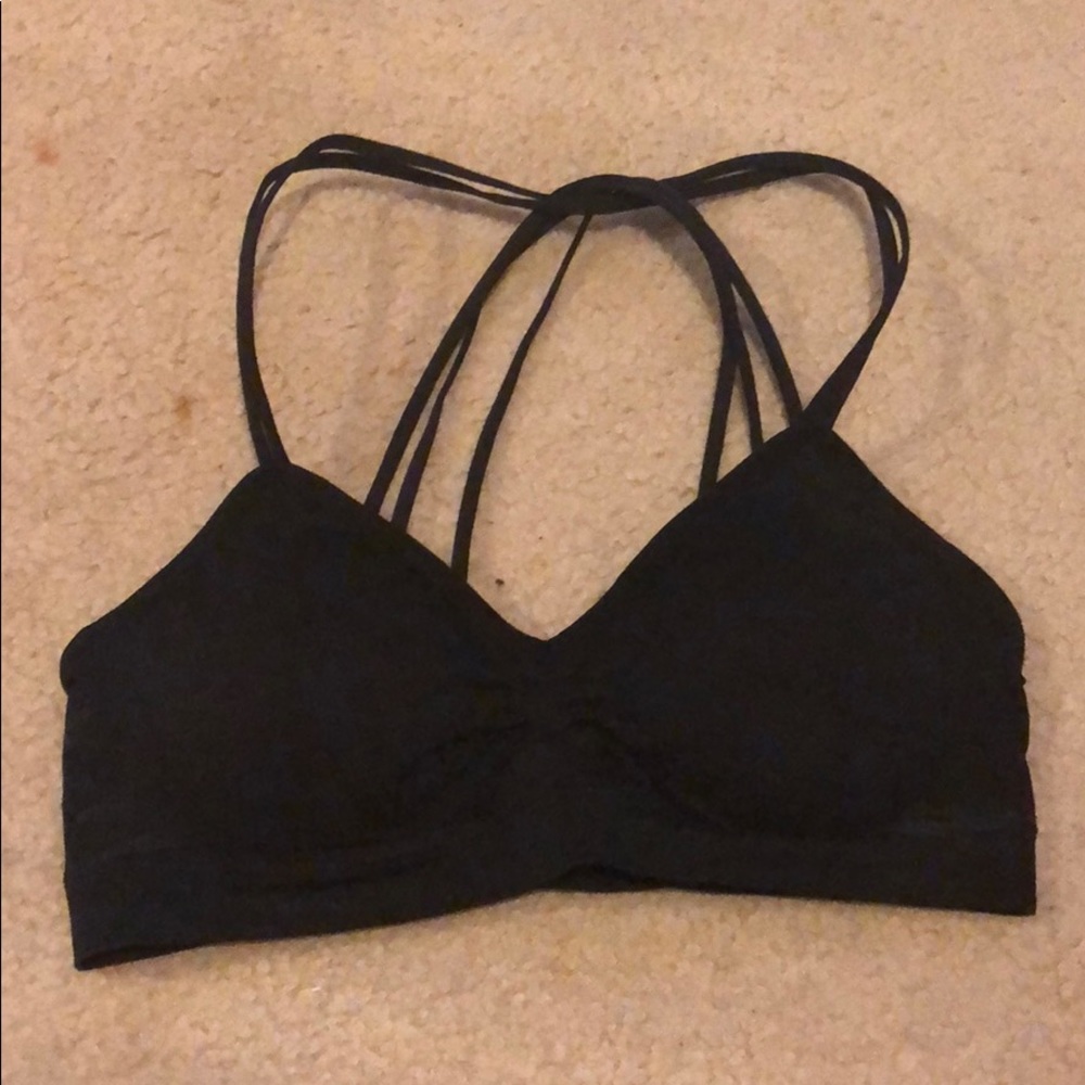 Black strappy bralette